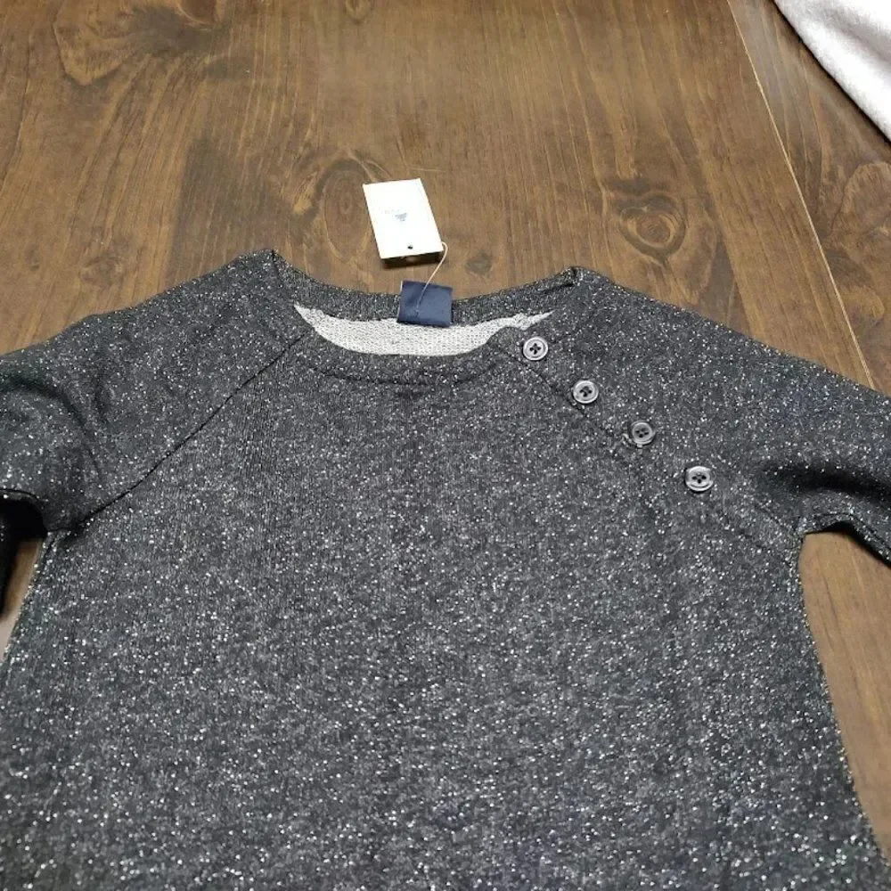 New Baby Gap Black White Sparkly Dress Size Girl's 4